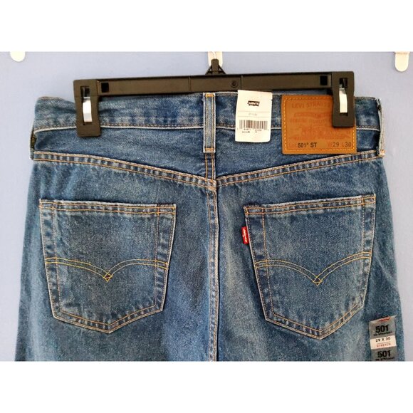 Levis Premium 501 Original Fit Jeans 29x30 Men’s Button-Fly Straight Leg Denim C - Picture 5 of 12